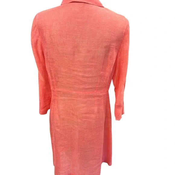 Eileen Fisher Vibrant Coral dress - Picture 2 of 6